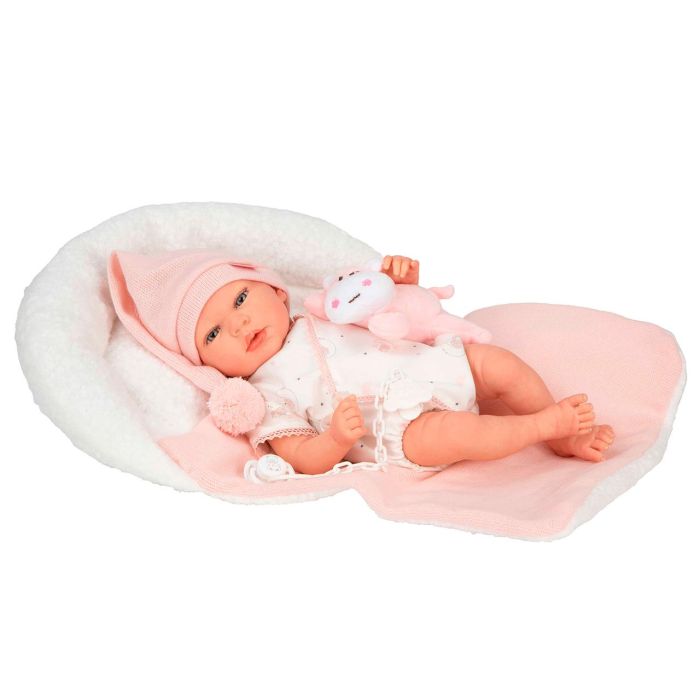 Muñecas Arias Muñeca Reborn Ariel Rosa de 40 cm, Incluye Cojín y Peluche. Regalo Ideal para Niños y Niñas desde 3 años. 2 Muñecas Arias Muñeca Reborn Ariel Rosa de 40 cm, Incluye Cojín y Peluche. Regalo Ideal para Niños y Niñas desde 3 años. 2