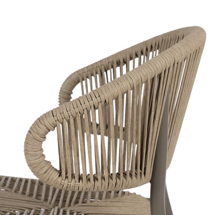 Silla Natural-Gris Pe-Aluminio Exterior 59 X 58 X 79 cm