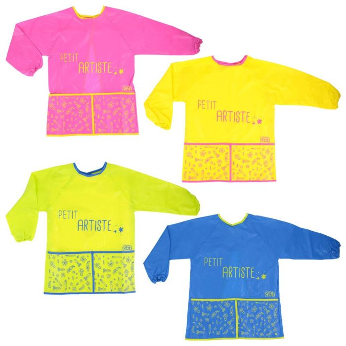 Createur de Genie Delantal Niños con Mangas y Bolsillos para Pintura o Cocina, Tallas 3-8 Años, PVC, 43x54 cm 2 Createur de Genie Delantal Niños con Mangas y Bolsillos para Pintura o Cocina, Tallas 3-8 Años, PVC, 43x54 cm 2