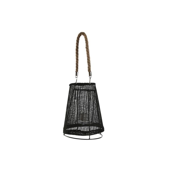 Portavela Alpino DKD Home Decor Negro Natural 19 x 22 x 19 cm (2 Unidades) 1