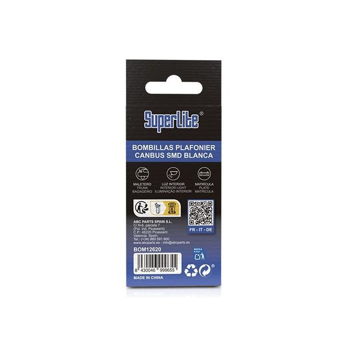 Bombilla Plafonier 3 Led 36 mm Smd Can-Bus Blanca BOM12620 3 Bombilla Plafonier 3 Led 36 mm Smd Can-Bus Blanca BOM12620 3