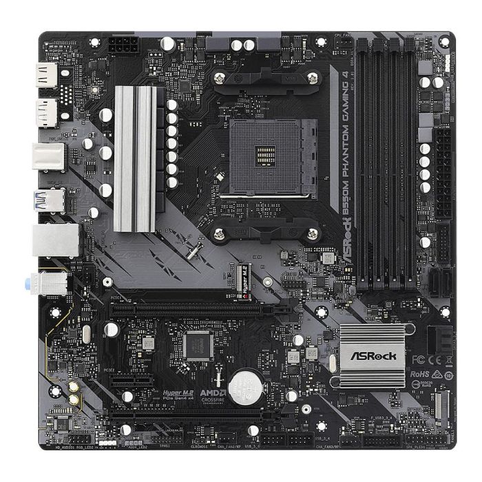 ASRock B550M Phantom Gaming 4 Placa Base AMD B550 Socket AM4 Micro ATX para PC Gaming 1