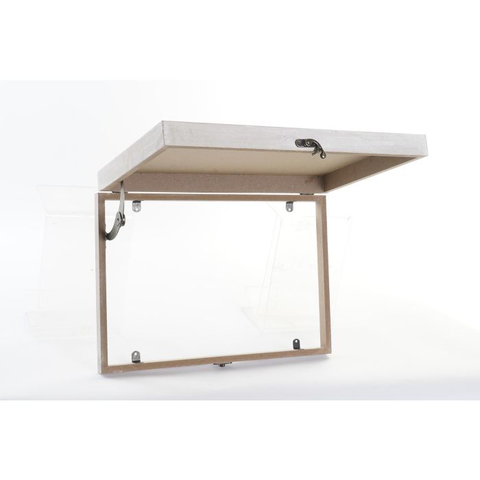 DKD Home Decor Tapa Contador Moderno de MDF Negro Dorado, 46.5 cm Ancho x 6 cm Profundo x 31.5 cm Alto (2 Unidades) 2