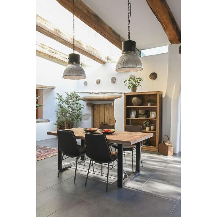 Mesa Comedor Vintage DKD Home Decor Natural Negro 100 x 76 x 200 cm 6 Mesa Comedor Vintage DKD Home Decor Natural Negro 100 x 76 x 200 cm 6