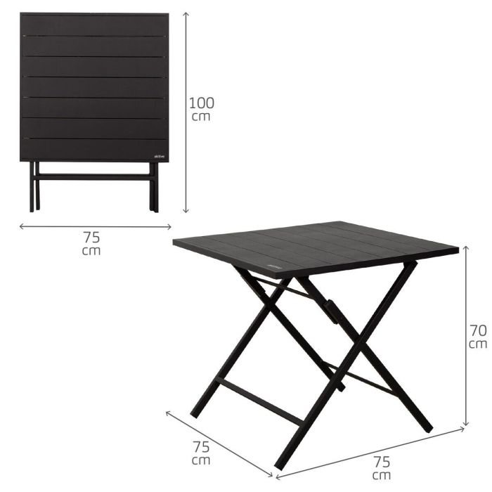 Conjunto de Mesa con 2 Sillas Aktive 75 x 70 x 75 cm (3 Piezas) 3 Conjunto de Mesa con 2 Sillas Aktive 75 x 70 x 75 cm (3 Piezas) 3
