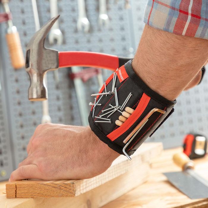 Muñequera Magnética para Bricolaje WrisTool InnovaGoods 4 Muñequera Magnética para Bricolaje WrisTool InnovaGoods 4