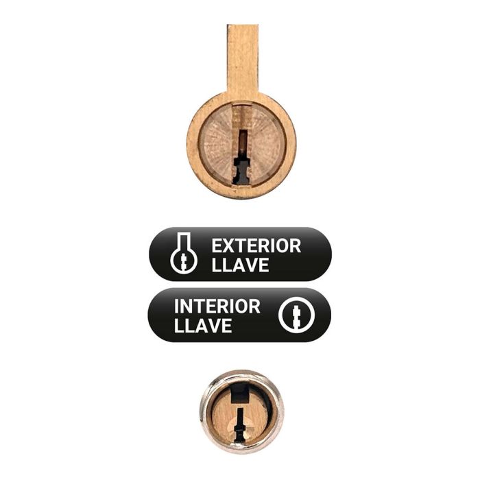 Cerrojo de seguridad Micel crr09 86l/70 mm Acero Níquel Sobreponer 2