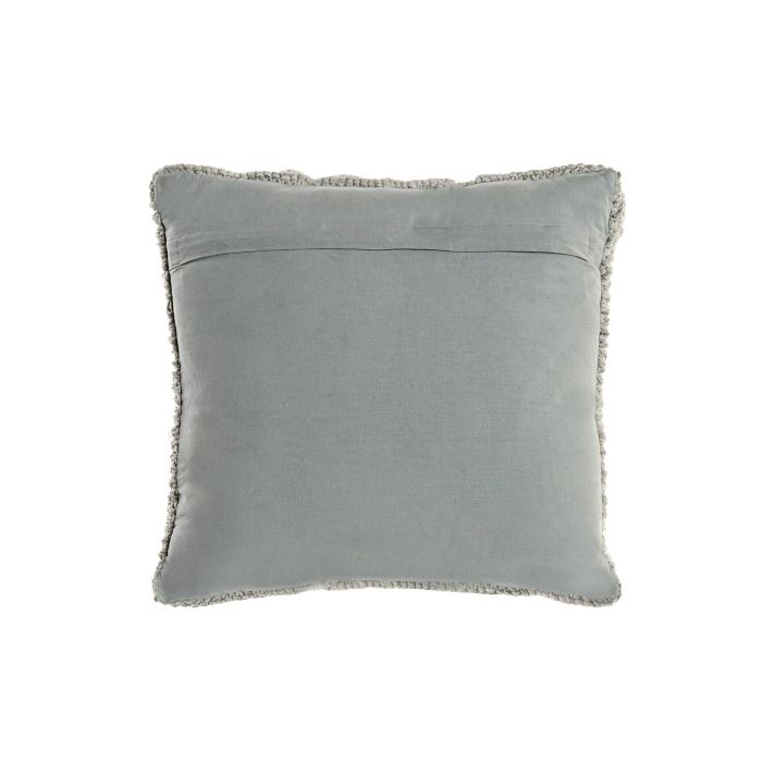 DKD Home Decor Cojín Alpino Verde 45x45 cm y 10 cm de alto Pack de 4 Unidades Algodón Poliéster Cremallera Oculta 4
