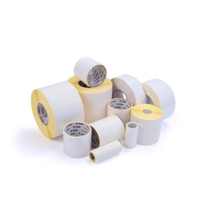 Zebra Etiqueta Térmica de Papel Z-PERFORM 1000T, Sin Recubrimiento, Adhesivo Permanente, 104x30mm, Núcleo 25mm
