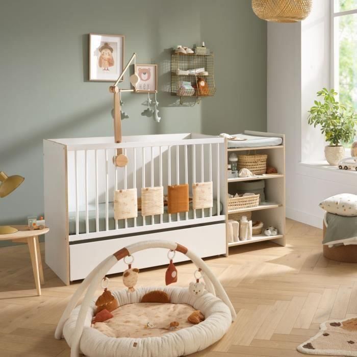 Cajón cama combinado escalable - Babyprice First - Blanco - Con ruedas 1 Cajón cama combinado escalable - Babyprice First - Blanco - Con ruedas 1
