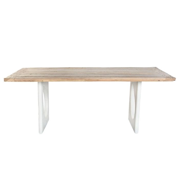 Mesa Comedor Mediterraneo DKD Home Decor Blanco Natural 100.5 x 77 x 200.5 cm 6 Mesa Comedor Mediterraneo DKD Home Decor Blanco Natural 100.5 x 77 x 200.5 cm 6