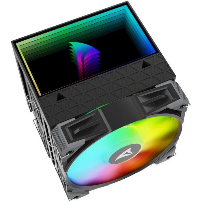 Sharkoon A60 RGB Refrigerador de Aire para Procesador 12cm, 2 Ventiladores, Negro, 500-1800 RPM, TDP 260W 12 Sharkoon A60 RGB Refrigerador de Aire para Procesador 12cm, 2 Ventiladores, Negro, 500-1800 RPM, TDP 260W 12