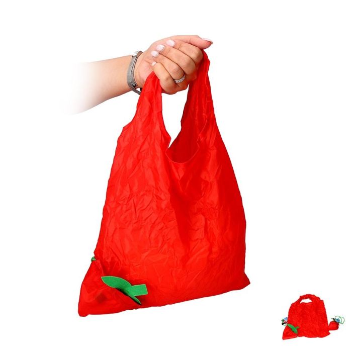 Bolsa de compras plegable de tela, modelo Frutas, 4 colores surtidos 3 Bolsa de compras plegable de tela, modelo Frutas, 4 colores surtidos 3