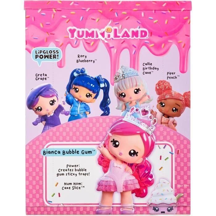 Yummiland - Muñeca grande de 25 cm para peinar y abrazar - Mascota + bálsamo labial perfumado - Bianca - 4 años 2