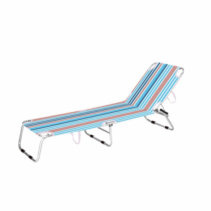 Marbueno Tumbona Plegable Rayas Naranjas y Azules Azul Playa y Piscina 187X58X24 cm 10466 0 Marbueno Tumbona Plegable Rayas Naranjas y Azules Azul Playa y Piscina 187X58X24 cm 10466 0