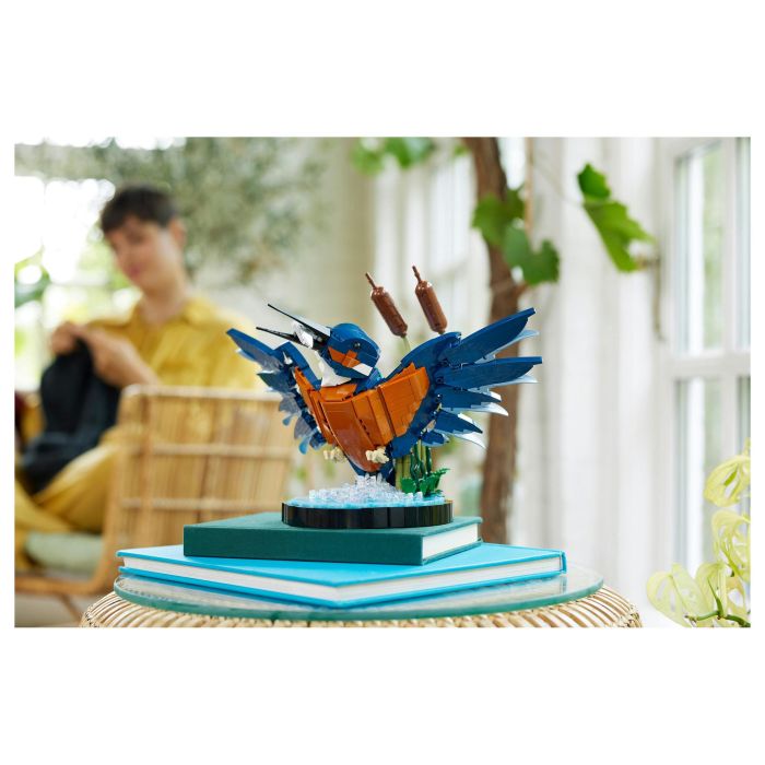 Lego 10331 Icons Kingfisher (Kungsfiskare) Fauna 2024 V29 - Set de construcción de kungsfiskare para adultos con soporte de exhibición