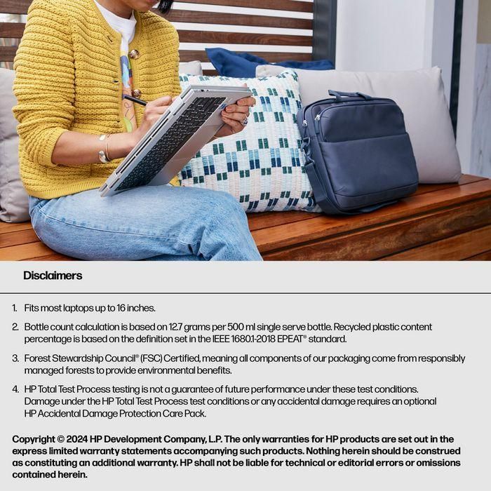 HP Funda para portátil Everyday de 16 pulgadas, protección duradera, fabricada con materiales reciclados 3