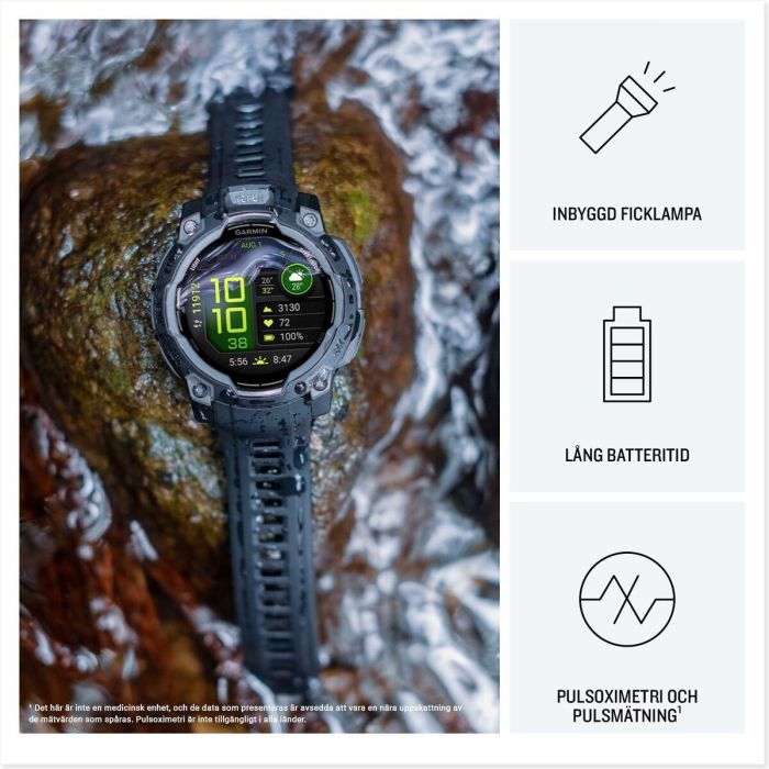 Garmin Instinct 3 Smartwatch AMOLED 1.2" Pantalla Táctil GPS Multibanda SatIQ 45 mm Resistente Monitor de Salud y Linterna Negro 19 Garmin Instinct 3 Smartwatch AMOLED 1.2" Pantalla Táctil GPS Multibanda SatIQ 45 mm Resistente Monitor de Salud y Linterna Negro 19