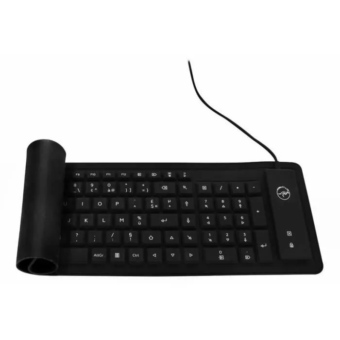 Mobility Lab Teclado Flexible Impermeable Enrollable USB ML300559 Azerty 107 Teclas Impermeable Y Lavable 1