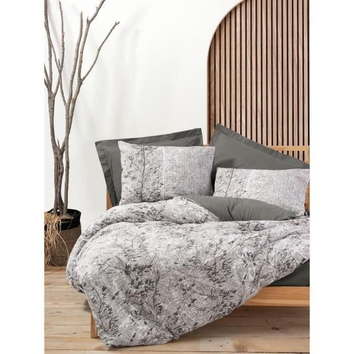 ASI8683743800230 Juego de Cama - Funda Nórdica 220x240 cm + 2 Fundas de Almohada 60x60 cm - 100% Algodón - Marrón ASI8683743800230 Juego de Cama - Funda Nórdica 220x240 cm + 2 Fundas de Almohada 60x60 cm - 100% Algodón - Marrón