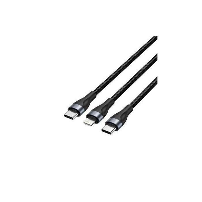 Cable USB Tipo-C Vention H17BAV/ USB Tipo-C Macho - Lightning Macho/ USB Tipo-C Macho/ 60W/ 480Mbps/ 1.2m/ Negro