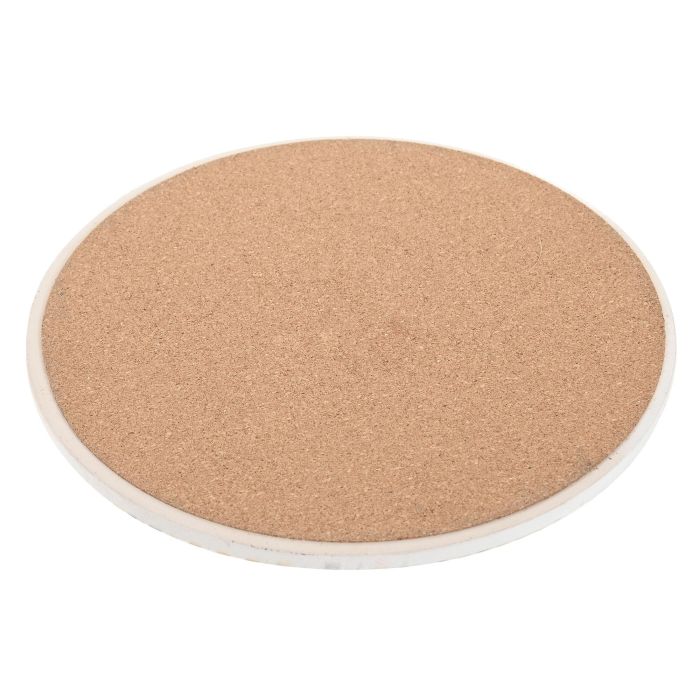 DKD Home Decor Salvamantel Shabby Multicolor Blanco 20 x 0.7 x 20 cm (12 Unidades)