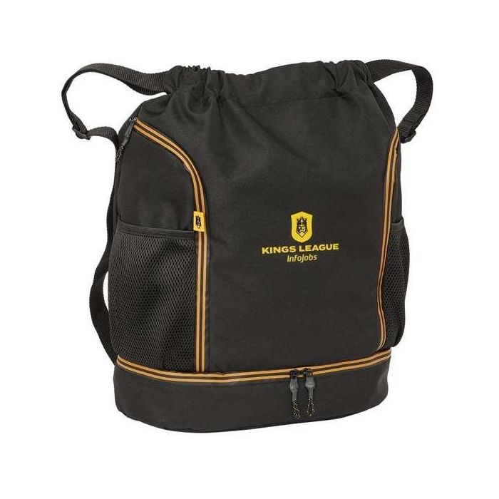 Bolsa Mochila con Cuerdas Kings League Negro 35 x 40 x 1 cm 4 Bolsa Mochila con Cuerdas Kings League Negro 35 x 40 x 1 cm 4