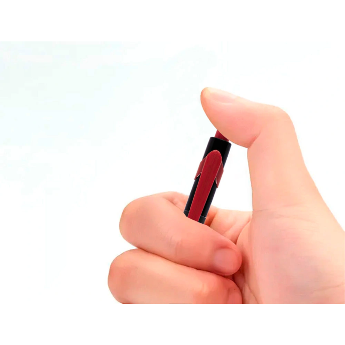 Q-connect Bolígrafo Retráctil con Grip, Punta 0.7 mm, Tinta Roja 3