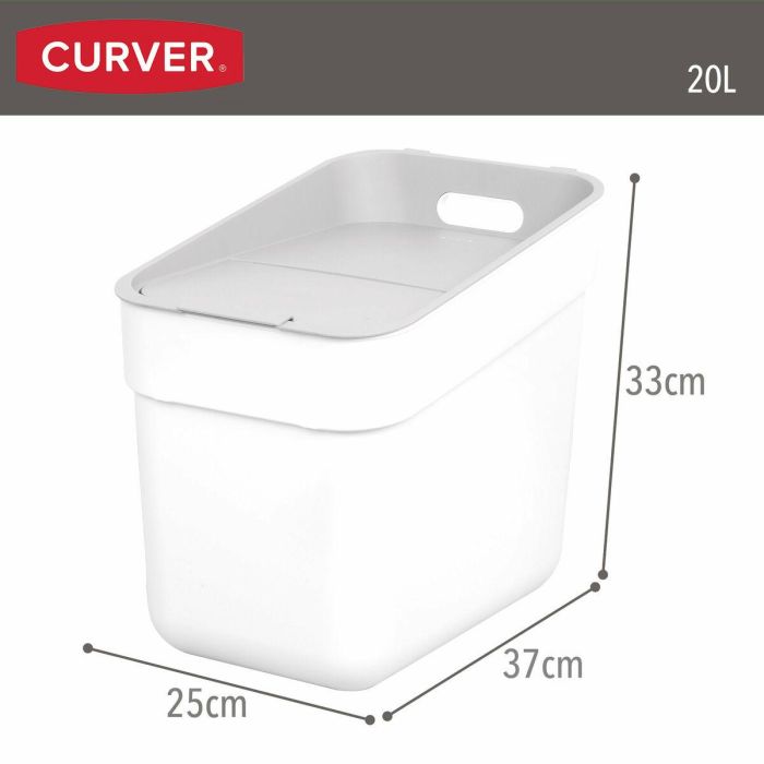 Cubo de basura Curver Blanco Plástico 20 L (6 Unidades) 3 Cubo de basura Curver Blanco Plástico 20 L (6 Unidades) 3