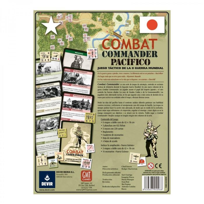 Devir Combat Commander Pacific Juego de Mesa Segunda Guerra Mundial Batallas del Pacífico 1941-1945 1