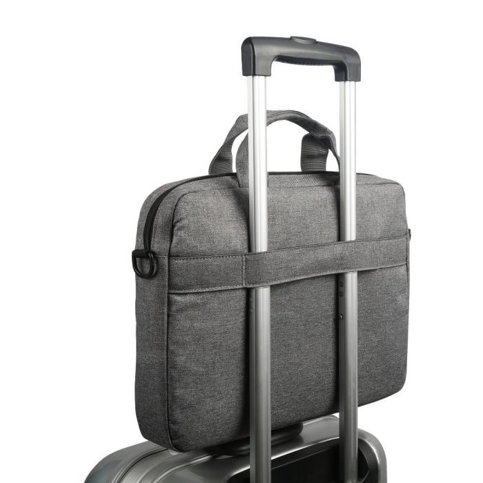 Lenovo T210 Funda Casual Toploader para Portátiles de hasta 15.6", Gris, Tejido Resistente al Agua y Correa para Equipaje 3