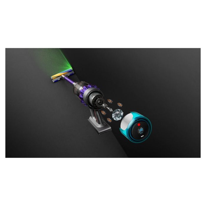 Dyson Gen5Detect Absolute Aspiradora escoba 2 en 1 con pantalla LCD y filtro HEPA, sin bolsa, color Púrpura, 70 min de autonomía 10