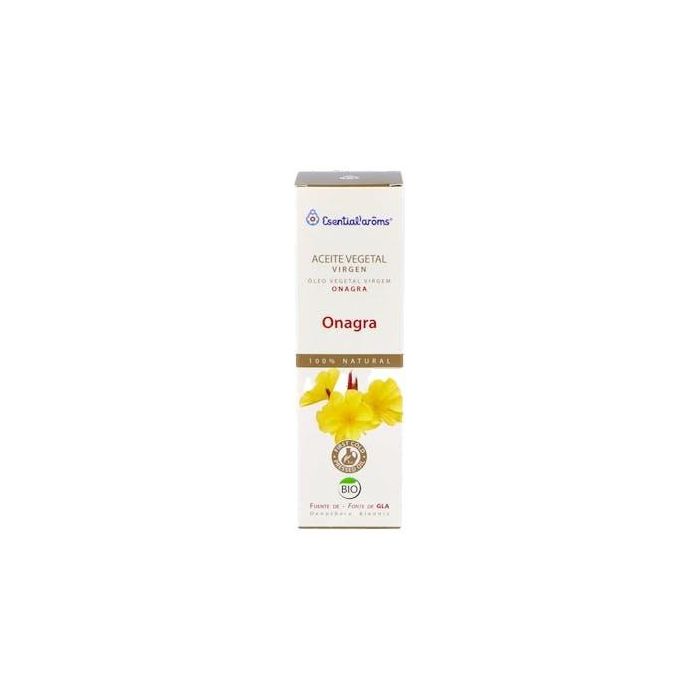 ESENTIAL AROMS Aceite Vegetal de Onagra Bio 100ml para Pieles Secas y Descamación