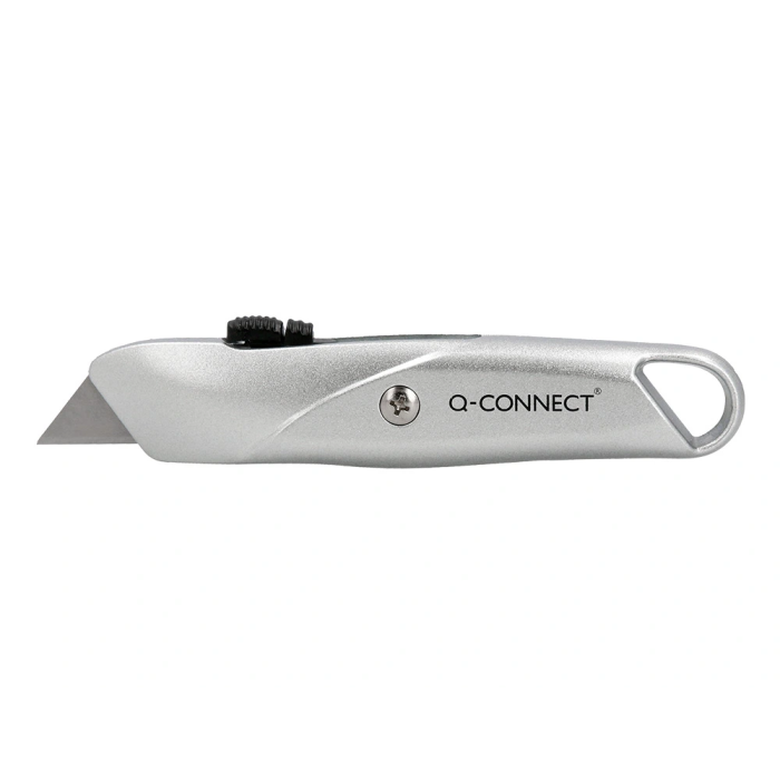 Q-connect XD-53 Cúter Metálico Ancho Retráctil con Bloqueo, Cuchilla 18 mm, 1 Unidad 2