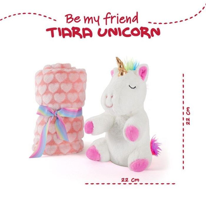 Peluche + Manta suave Unicornio Tiara 22cm 1 Peluche + Manta suave Unicornio Tiara 22cm 1