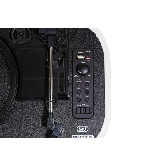 Trevi TT 1020 BT Tocadiscos Semiautomático de Tracción Directa con USB MP3, 2 Altavoces Integrados y 3 Velocidades (33/45/78 RPM) Azul/Blanco 2 Trevi TT 1020 BT Tocadiscos Semiautomático de Tracción Directa con USB MP3, 2 Altavoces Integrados y 3 Velocidades (33/45/78 RPM) Azul/Blanco 2