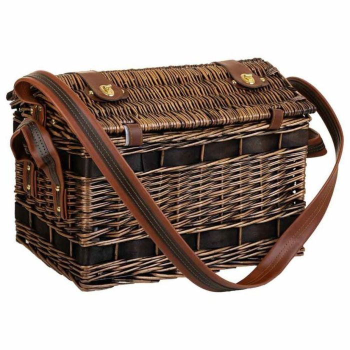 Cesta de Picnic Alexandra House Living Chocolate Mimbre 8