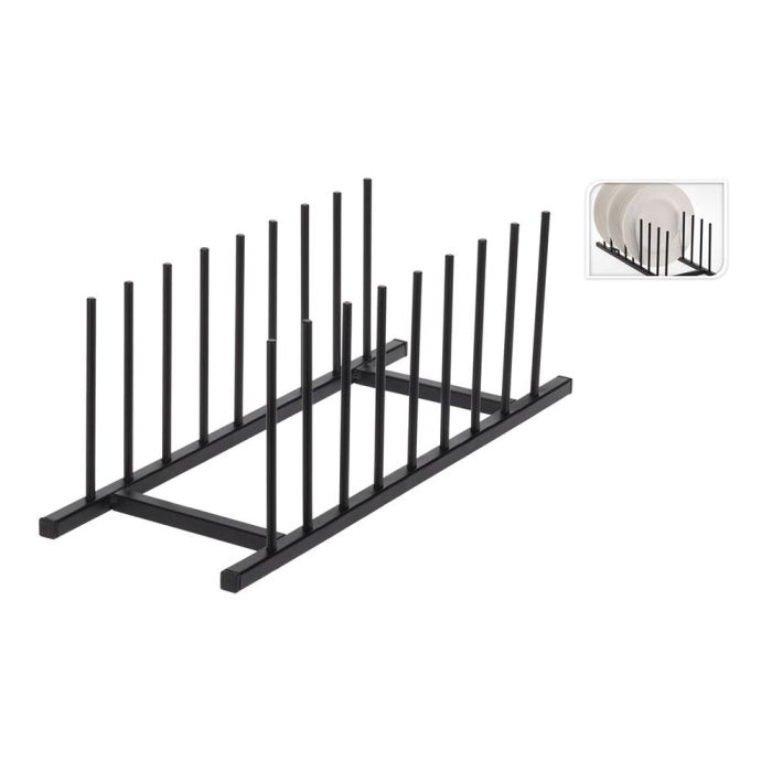Escurreplatos metálico negro 34,5x12,5cm 0 Escurreplatos metálico negro 34,5x12,5cm 0