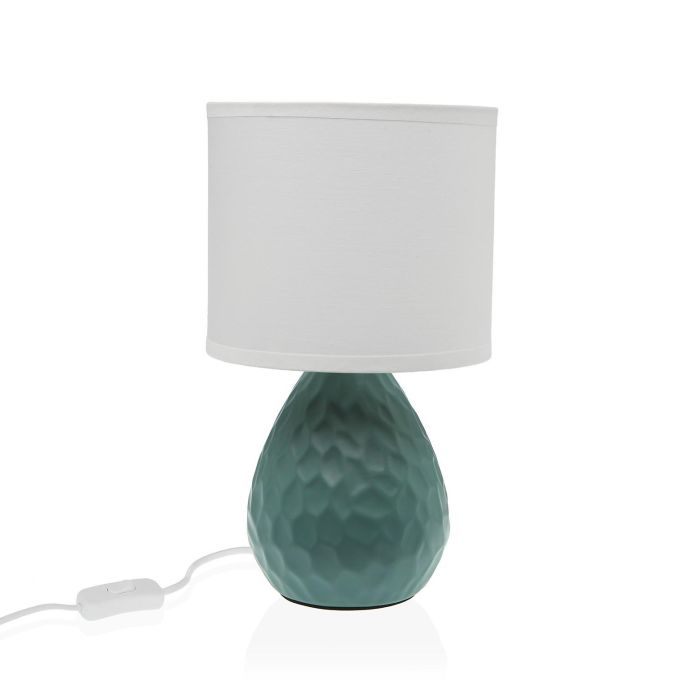 Lámpara de mesa Versa Verde Blanco Cerámica 40 W 15,5 x 27,5 cm Lámpara de mesa Versa Verde Blanco Cerámica 40 W 15,5 x 27,5 cm