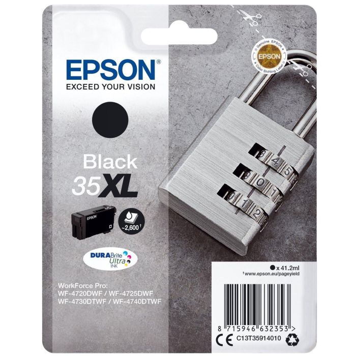 Epson Tinta Negro Workforce Pro Wf-4720Dwf, 4725Dwf, 4730Dwf, 4730Dtwf, 4740Dtwf - Nº 35XL Epson Tinta Negro Workforce Pro Wf-4720Dwf, 4725Dwf, 4730Dwf, 4730Dtwf, 4740Dtwf - Nº 35XL
