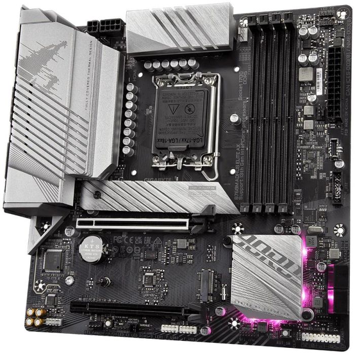 Gigabyte B760M AORUS ELITE AX G10 Placa Base Micro ATX LGA 1700 DDR5-SDRAM Wi-Fi 6E Bluetooth 5.3 1 Gigabyte B760M AORUS ELITE AX G10 Placa Base Micro ATX LGA 1700 DDR5-SDRAM Wi-Fi 6E Bluetooth 5.3 1