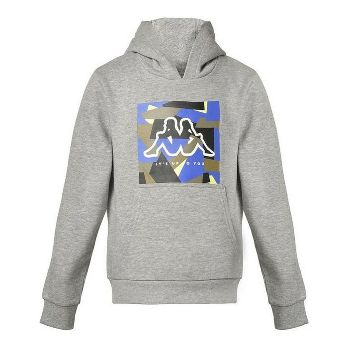 Sudadera con Capucha Niño Kappa Clot Gris 6 Años 0 Sudadera con Capucha Niño Kappa Clot Gris 6 Años 0