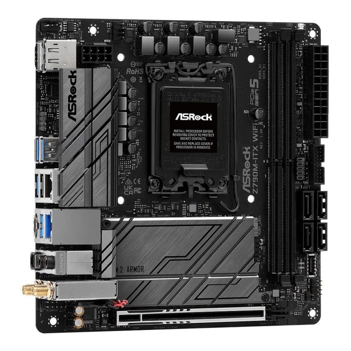 ASRock Z790M-ITX Wifi Placa Base Mini ITX, Intel Z790, LGA 1700, DDR5, Wi-Fi 6E 4