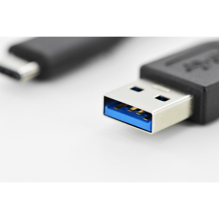 DIGITUS Cable USB 3.0 Tipo C a USB A Macho/Macho 1m Negro 3