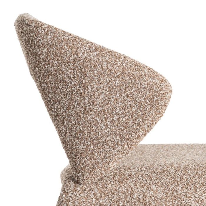 Silla Beige Tejido Salón 59 X 63 X 81 cm