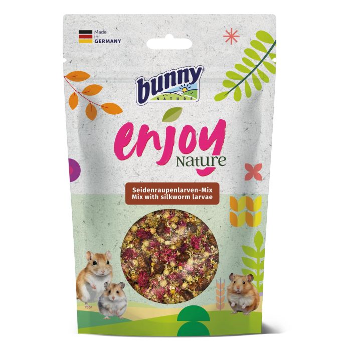 Bunny Nature Snacks Enjoy Nature Mix Con Larvas Gusano Seda 7x40 gr