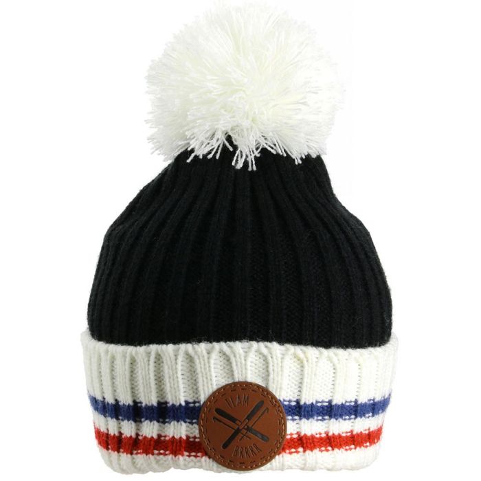 Sensly Gorro con Emblema y Pompón, Colores Surtidos Azul, Negro, Gris, Talla Única 4