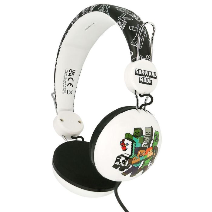 Minecraft Auriculares Gaming para Niños y Adultos, Diadema Ajustable, Conector Jack 3.5mm Universal, Compatible con Consolas y Tablets