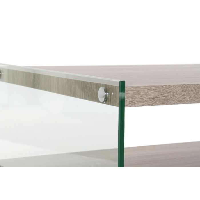 Mesa de Centro DKD Home Decor Multicolor Transparente Natural Madera Cristal Madera MDF 130 x 65 x 35,5 cm 2