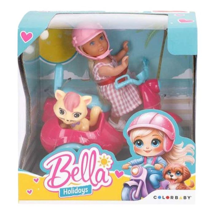 Muñeca con moto y mascota 12 cm. 2 Muñeca con moto y mascota 12 cm. 2